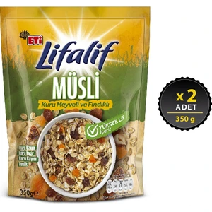 Lifalif Kuru Meyveli ve Fındıklı Müsli 350 g x 2 Adet