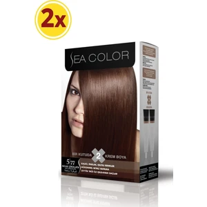 Sea Color Saç Boyası 2 Li Krem Set 5/77 Sıcak Çikolata x 2 Adet