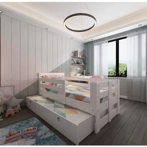 Montessori MDF  Yavrulu Karyola Q4004-1 90x190 Uyumlu