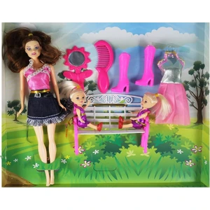 Damga Toys Efe Oyuncak Beauty Bank Oturan Ikiz Bebek Oyuncak Seti