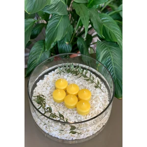 Gizemli Home 6 Lı Iri Yüzen Mum Sarı
