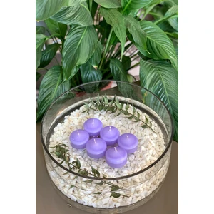 Gizemli Home 6 Lı Iri Yüzen Mum Lila