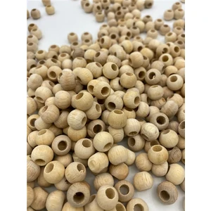 Hedef Bijuteri 10 mm Ham Ahşap Tahta Boncuk 100 gr 350 Adet Boncuk