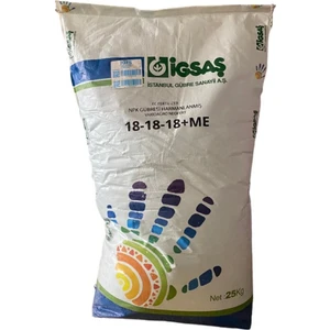 Igsaş 18 18 18 Bitki Besini Sebze Meyve Damlama Iz Elementli Azot Fosfor Potasyum Npk Gübresi 25 kg