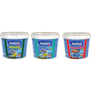 Tropheus Veggie + Amore Cichlid Green + Amore Cichlid Red 3kg Kova