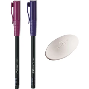 2 Adet Faber-Castell Kurşun Kalem (Gizli Kalemtraş) + Elips  Silgi
