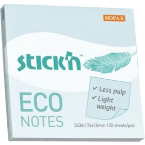 Stickn Eco Notes 100 Yaprak Pastel Mavi Yapışkanlı Not Kağıdı 76 x 76 mm