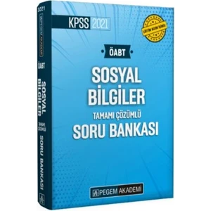 Pegem Akademi Yayıncılık 2021 KPSS ÖABT Sosyal Bilgiler Soru Bankası