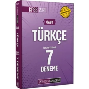 Pegem Akademi Yayıncılık 2021 KPSS ÖABT Türkçe 7 Deneme