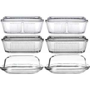 Basic Frigo 6 Lı Cam Kahvaltılık Tereyağlık Peynirlik Kahvaltılık Seti (98402-97711-96764)