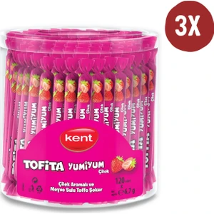 Tofita Yumiyum Çilekli 120'LI Kavanoz - 3 Adet