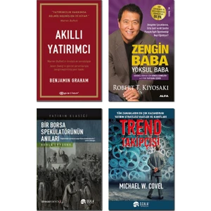 Bir Borsa Spekülatörünün Anıları + Trend Takipçisi + Akıllı Yatırımcı + Zengin Baba Yoksul Baba - 4 Kitap Set