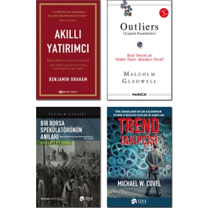 Bir Borsa Spekülatörünün Anıları + Trend Takipçisi + Akıllı Yatırımcı + Outliers (Çizginin Dışındakiler) - 4 Kitap Set