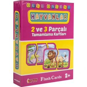 Diy-Toy Tamamlama Kartları 2 ve 3 Parçalı Hayvanlar HAY1185