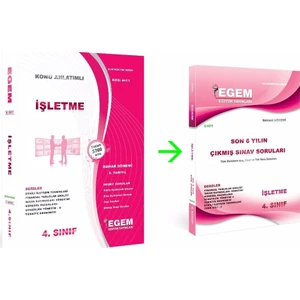 Egem Eğitim Yayınları AÖF İşletme 4. Sınıf 8. Dönem Set Bahar