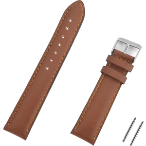 Açık Kahverengi Hakiki Deri Saat Kordonu Kayış 24mm