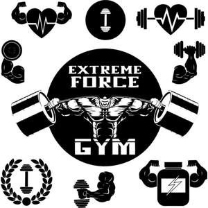 Kt Decoration Extreme Force Gym Duvar Sticker Seti