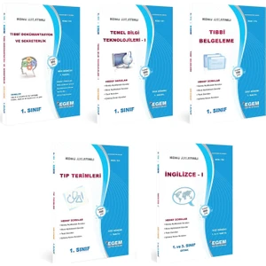Egem Eğitim Yayınları AÖF Tıbbi Dokümantasyon ve Sekreterlik 1. Sınıf 1. Dönem Modüller Set (Güz)