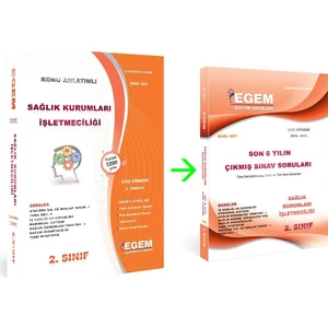 Egem Eğitim Yayınları AÖF Sağlık Kurumları İşletmeciliği 2. Sınıf 3. Dönem Set (Güz)