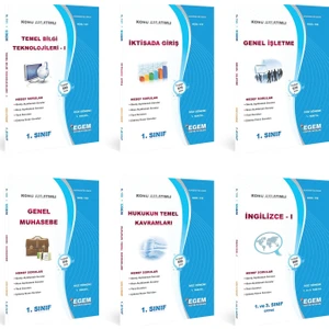 Egem Eğitim Yayınları AÖF Emlak Yönetimi 1. Sınıf 1. Dönem Modüller Set (Güz)