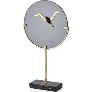 Evza Kuş Figürlü Füme Cam Disk Gold 50CM