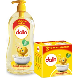 Şampuan Klasik 900 ml + Sabun 100 gr 3 Lü