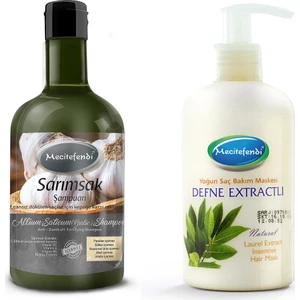 Sarımsak Şampuanı 400 ml + Defne Saç Maskesi 250 ml Set