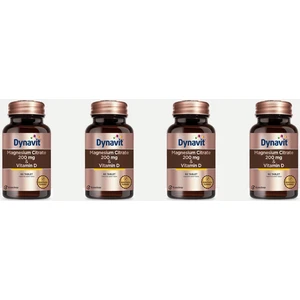 Eczacıbaşı Dynavit Magnesium Citrate 200 Mg & Vitamin D 60 Tablet 4'lü Paket
