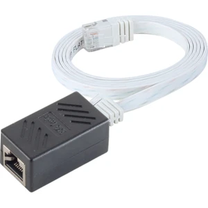 CAT6 Uzatma Seti, Yassı Ethernet Kablo ve Ekleyici, Beyaz, 50 cm