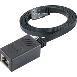 CAT6 Uzatma Seti, Yassı Ethernet Kablo ve Ekleyici, Siyah, 50 cm