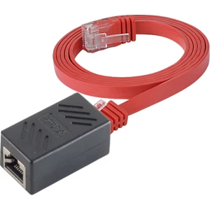 CAT6 Uzatma Seti, Yassı Ethernet Kablo ve Ekleyici, Kırmızı, 1 metre
