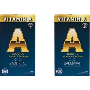 Zade Vital A Vitamini Blister 30 Kapsül 2'li Paket