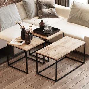 Robin Home Atlantis Metal Orta Sehpa Takımı Zigon Seti As9-A