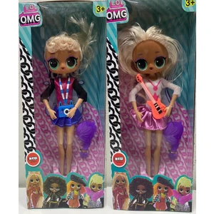 2 Li Gerçek Saçlı L.O.L. Bebek Omg Sonsuz Hareketli Tekli L.O.L. Omg Bebek - Ürün 26CM