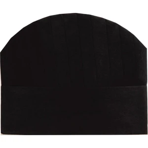 Tela Aşçı Kepi 23 Cm. Siyah 100 'lü
