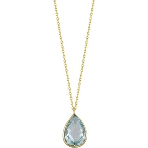 Sembol Gold 14 Ayar Altın Damla Kolye Aqua