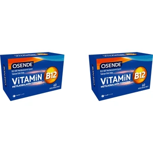 Osende Vitamin B12 Metilkobalamin 60 Tablet 2'li Paket