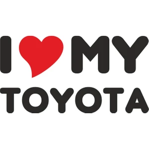 Sticker Atölyesi I Love My Toyota Sticker - 15008