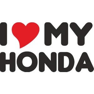 Sticker Atölyesi I Love My Honda Sticker - 15007