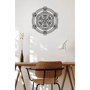 Unt Kutsal Geometri Metatron Cube Duvar Dekoru - Süsü, Ahşap Dekoratif Tablo