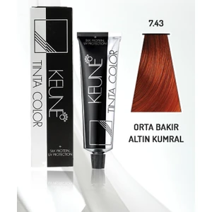 Tinta Color Saç Boyası No: 7.43 - Orta Bakır Altın Kumral 60 ml