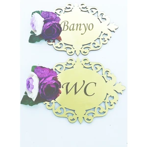Pleksi Banyo & Wc Kapı Süsü