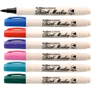 Supreme Fırça Uçlu Keçeli Kalem Seti 7 Renkli Esnek Uç 7 Parça