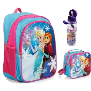 Hakan Çanta Frozen Ilkokul Çantası + Beslenme Çantası ve Pipetli Suluk