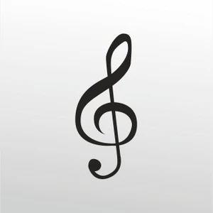 Folyo Sticker Sol Notası 20 cm Uzunluk