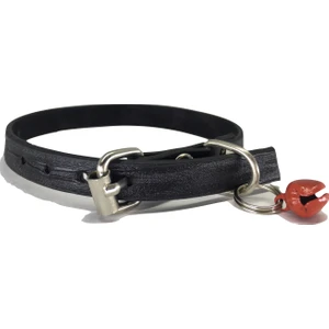 Siyah Renk Deri 1 cm Zilli Tasma