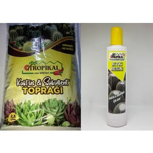 Derinceeticaret Tropikal Kaktüs ve Sukullent Toprağı 2,5 Lt ve Besini 225ML