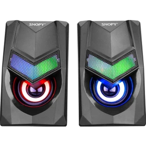 SN-X25 2.0 Rgb Işıklı 2X3W Siyah USB Speaker