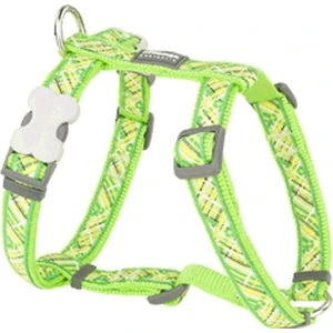 Red Dingo Flanno Desenli Lime Köpek Göğüs Tasması 20MM