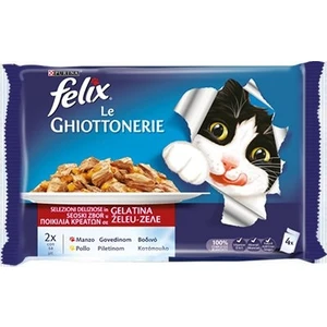 Siğir Etli ve Tavuklu Kedi Yaş Mamasi 4X100 gr